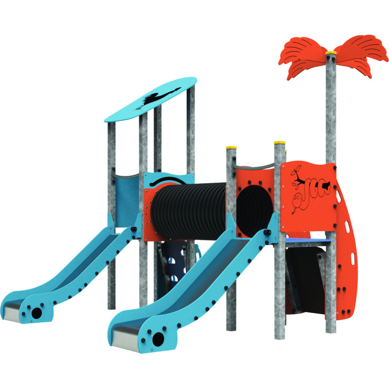 structure multijeux Forêt tropicale acier 1 à 6 ans