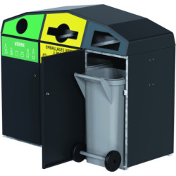 corbeille publique de tri Trirok