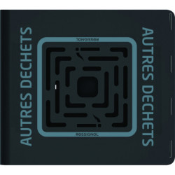 Déchets + cendrier RAL 7011