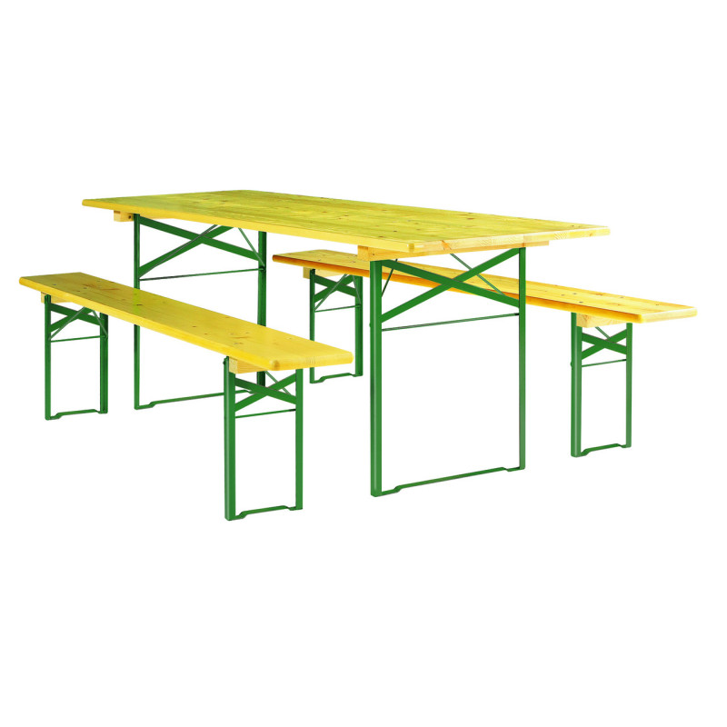 table et banc pliants brasserie