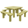 table pique-nique carrée Niro
