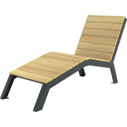 chaise longue urbaine bois...
