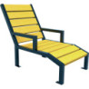 chaise longue espace public recyclée