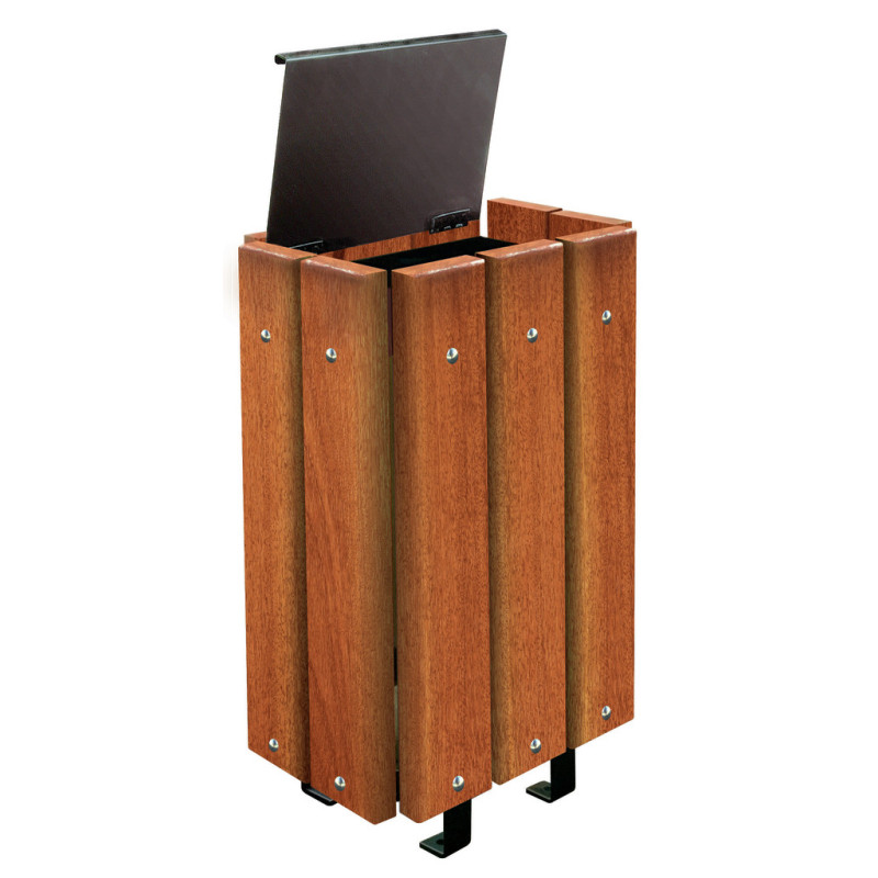 Offre 2 corbeilles extérieures Léa bois exotique
