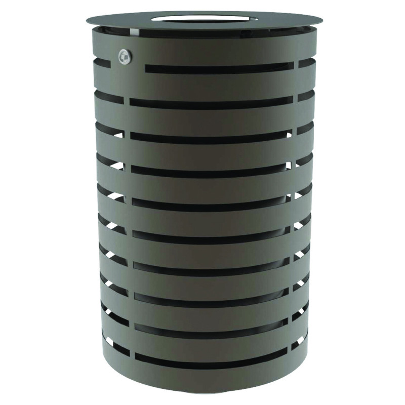 mobilier urbain corbeille publique acier